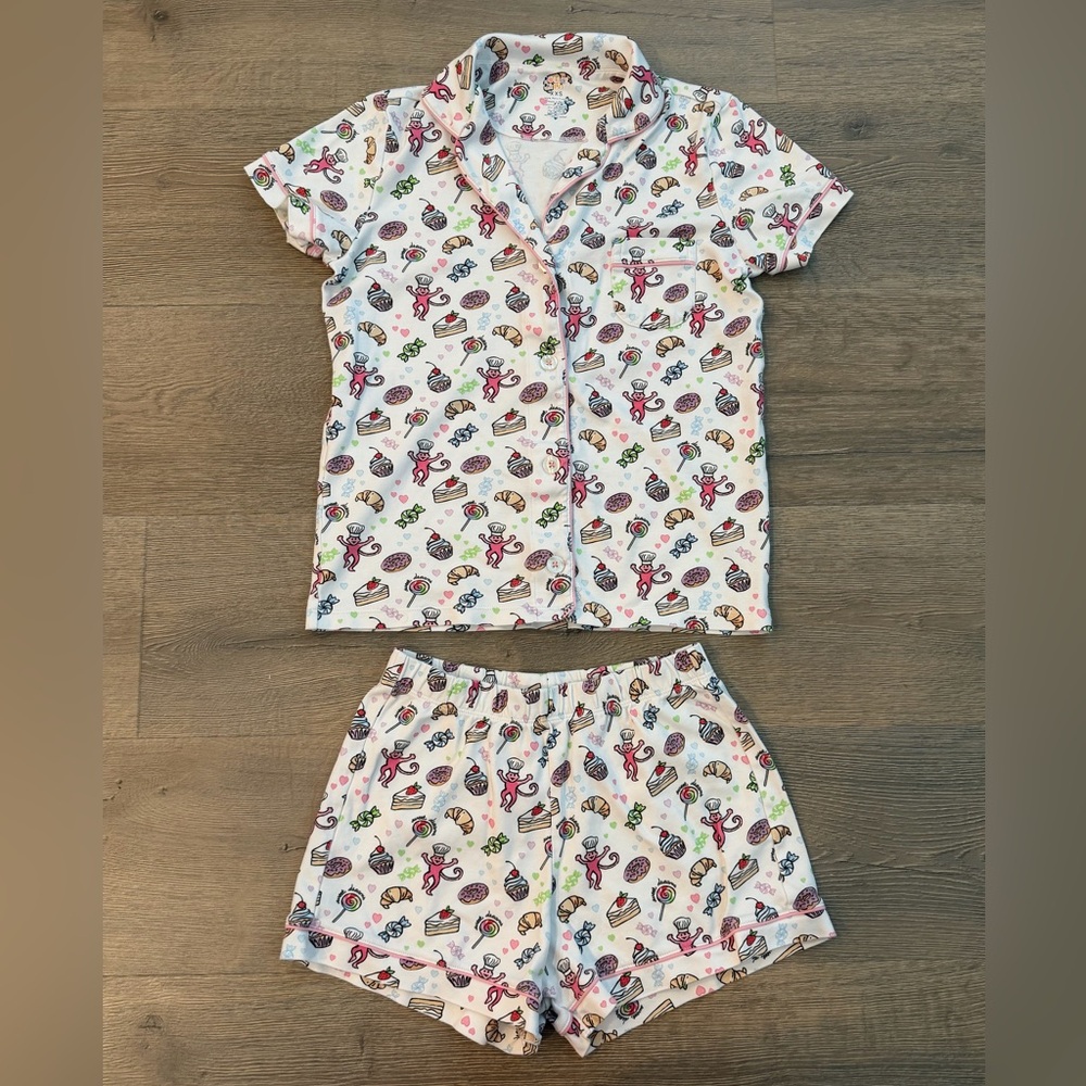 Roller Rabbit Sweet Dreams Swirl Polo Pajamas XXS
